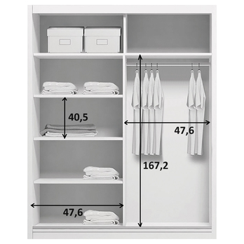 Šatníková skriňa LAYS 1 grafitová, šírka 100 cm, výška 215 cm 1