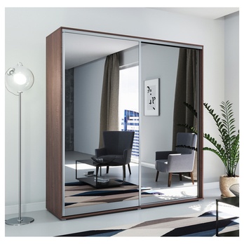 Šatníková skriňa LAYS 1 čokoládová, šírka 125 cm, výška 245 cm 1