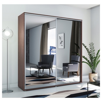 Šatníková skriňa LAYS 2 čokoládová, šírka 230 cm, výška 215 cm 1