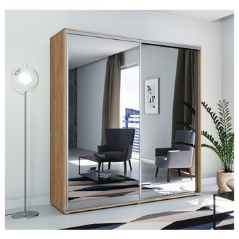 Šatníková skriňa LAYS 2 dub craft, šírka 200 cm, výška 245 cm 1