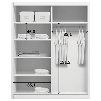 Šatníková skriňa LAYS 3 čokoládová, šírka 175 cm, výška 245 cm 1