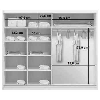 Šatníková skriňa LAYS 4 čokoládová, šírka 200 cm, výška 215 cm 1