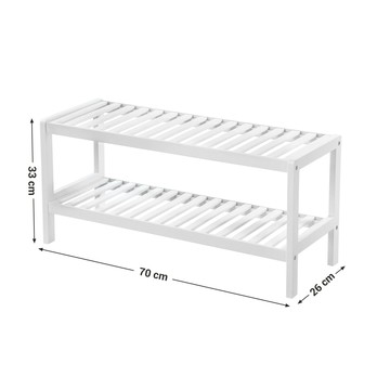 Polica na topánky LBS02WT biela 9