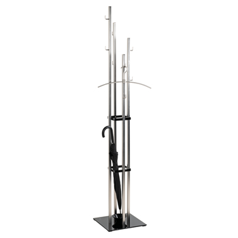 Stojanový vešiak LEANDRO strieborná/čierna 1