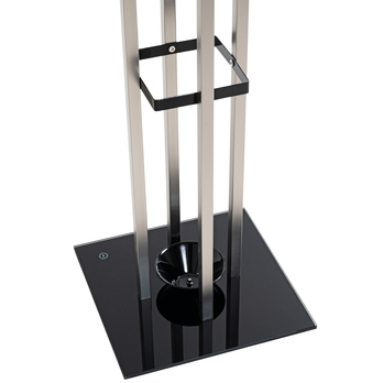 Stojanový vešiak LEANDRO strieborná/čierna 2