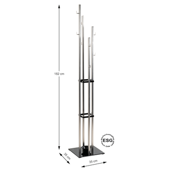 Stojanový vešiak LEANDRO strieborná/čierna 3