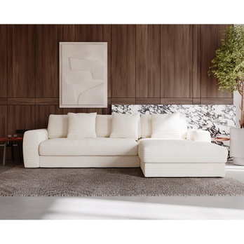 Sedacia súprava LEANNE pravá, krémová 1