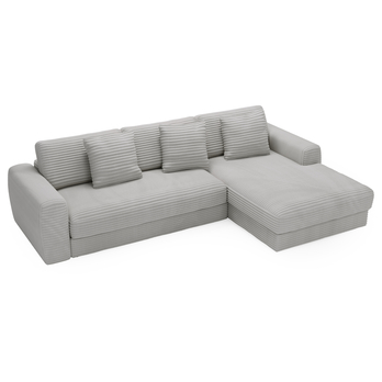 Sedacia súprava LEANNE pravá, svetlosivá 2