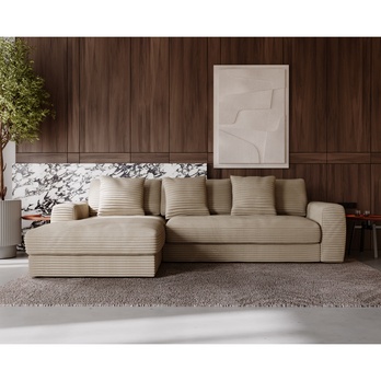 Sedacia súprava LEANNE ľavá, svetlohnedá 1