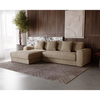 Sedacia súprava LEANNE ľavá, svetlohnedá 2