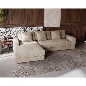 Sedacia súprava LEANNE ľavá, svetlohnedá 3