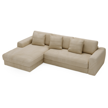 Sedacia súprava LEANNE ľavá, svetlohnedá 4