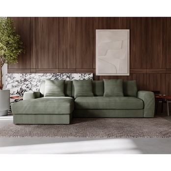 Sedacia súprava LEANNE ľavá, olivová 1