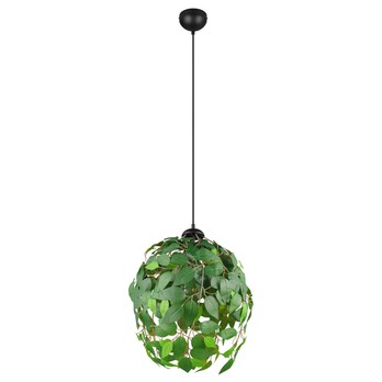 Závesné svietidlo LEAVY zelená/čierna, výška 150 cm 2