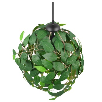 Závesné svietidlo LEAVY zelená/čierna, výška 150 cm 3