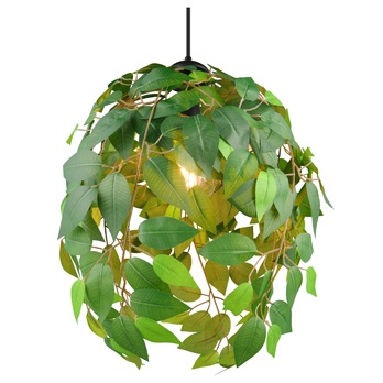 Závesné svietidlo LEAVY zelená/čierna, výška 150 cm 6