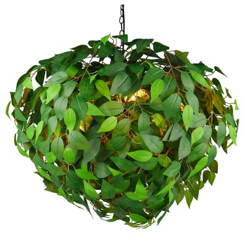 Závesné svietidlo LEAVY zelená/čierna, šírka 70 cm 5