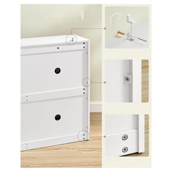 Výklopná skrinka na topánky LECO biela 3