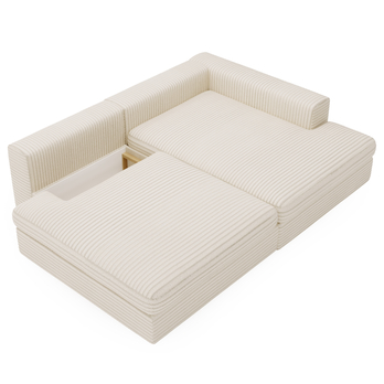 Sedacia súprava LEIDA pravá, krémová 3