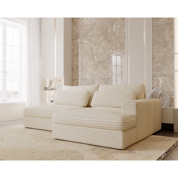 Sedacia súprava LEIDA pravá, krémová 5