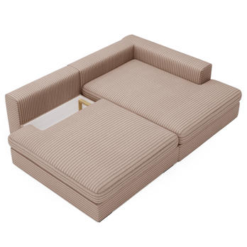 Sedacia súprava LEIDA pravá, hnedá 3