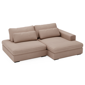 Sedacia súprava LEIDA pravá, hnedá 5