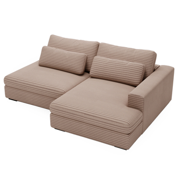 Sedacia súprava LEIDA pravá, hnedá 6