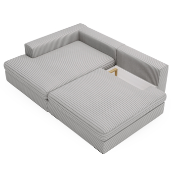 Sedacia súprava LEIDA ľavá, sivá 3