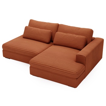 Sedacia súprava LEIDA pravá, oranžová 1