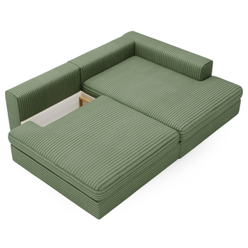 Sedacia súprava LEIDA pravá, zelená 2