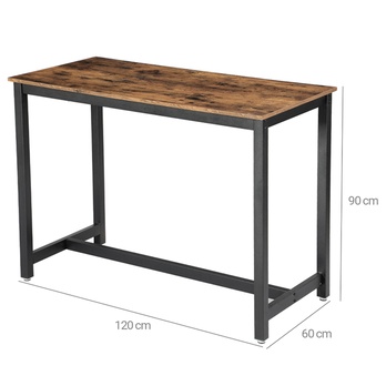 Barový stôl LEKSA 9 hnedá/čierna 5