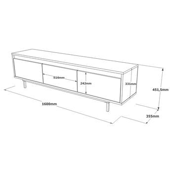 TV komoda LELO sivá 4