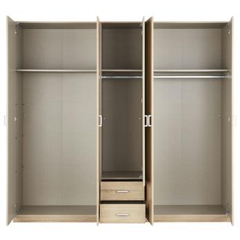 Šatníková skriňa LEMGO dub sonoma/zrkadlo 1