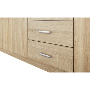 Šatníková skriňa LEMGO dub sonoma/zrkadlo 4