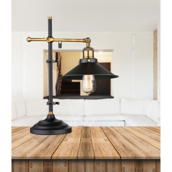 Stolná lampa LENIUS 2 mosadz/čierna 1