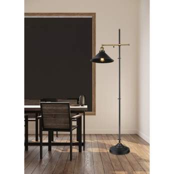 Stojacia lampa LENIUS 4 mosadz/čierna 1