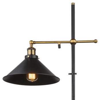 Stojacia lampa LENIUS 4 mosadz/čierna 2
