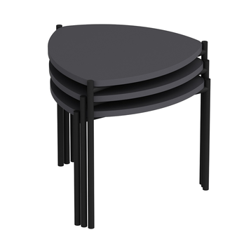 Prístavný stolík LENNY antracitová 2