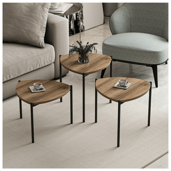 Prístavný stolík LENNY orech/čierna 1