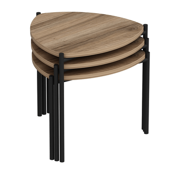 Prístavný stolík LENNY orech/čierna 2