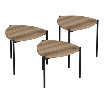 Prístavný stolík LENNY orech/čierna 3