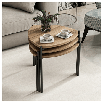 Prístavný stolík LENNY orech/čierna 4