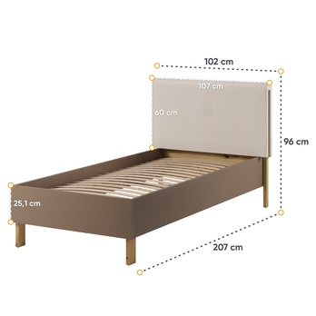 Čelo postele LENNY béžová, šírka 90 cm 2