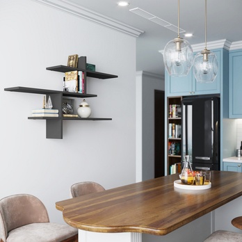 Nástenný regál LEO antracitová 2