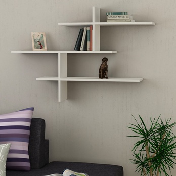 Nástenný regál LEO biela 2