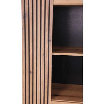 Regál LEONIDAS AS9 dub evoke/čierna lesklá 7