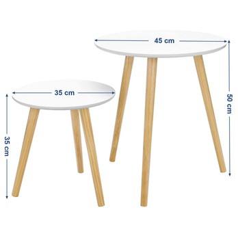 Prístavné stolíky LET07 biela 4