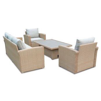 Záhradná zostava LETHA hnedá/krémová 2