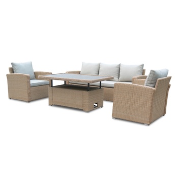 Záhradná zostava LETHA hnedá/krémová 3