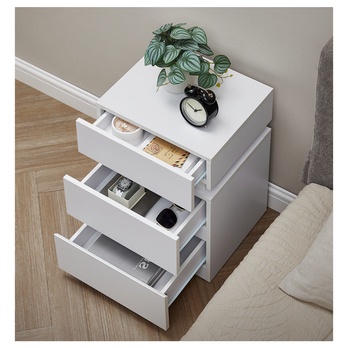 Súprava 2 ks nočných stolíkov LETNIGHT 5 biela 3